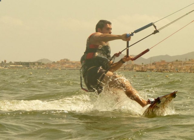Dirigiendo el kite